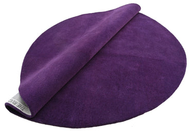 Solid Purple Round Handmade Rugrugs