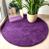 Solid Purple Round Handmade Rug The Rugs Story