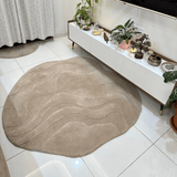 Terrain Round Beige Handmade Rugrugs