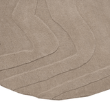 Terrain Round Beige Handmade Rugrugs