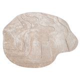 Terrain Round Beige Viscose Handmade Rugrugs