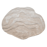 Terrain Round Beige Viscose Handmade Rugrugs