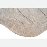 Terrain Round Beige Viscose Handmade Rugrugs