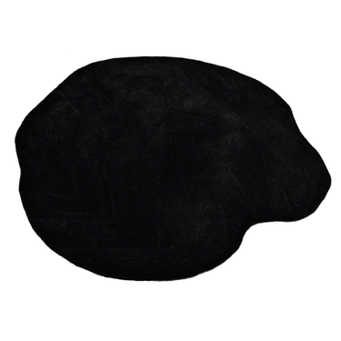 Terrain Round Black Handmade Rug The Rugs Story