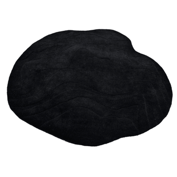 Terrain Round Black Handmade Rug The Rugs Story