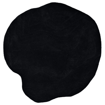 Terrain Round Black Handmade Rug The Rugs Story