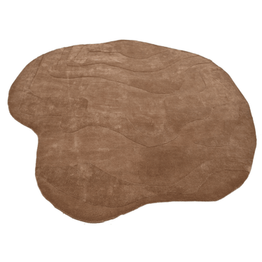 Terrain Round Brown Handmade Rugrugs
