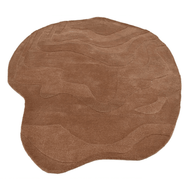 Terrain Round Brown Handmade Rugrugs