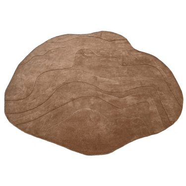 Terrain Round Brown Handmade Rugrugs