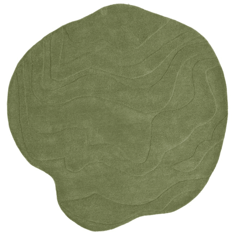 Terrain Round Green Handmade Rugrugs