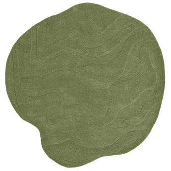 Terrain Round Green Handmade Rugrugs