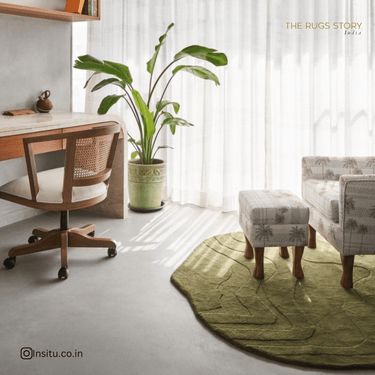 Terrain Round Green Handmade Rugrugs