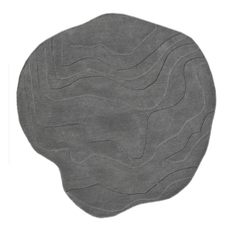 Terrain Round Grey Handmade Rug The Rugs Story