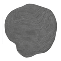 Terrain Round Grey Handmade Rug