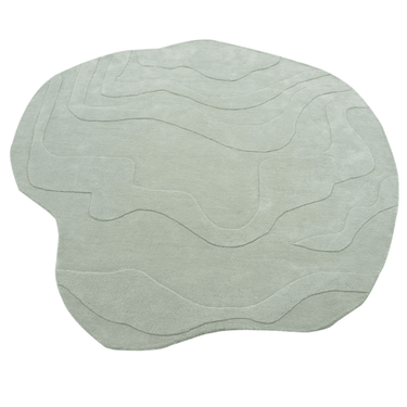 Terrain Round Light Green Handmade Rugrugs
