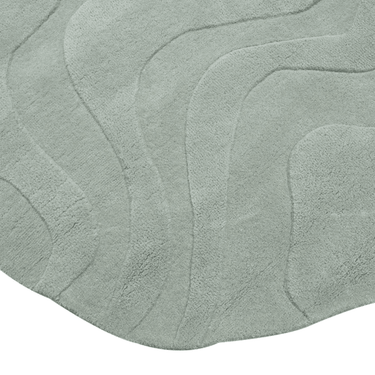 Terrain Round Light Green Handmade Rugrugs