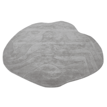 Terrain Round Light Grey Handmade Rugrugs