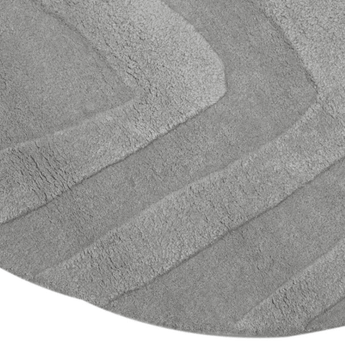 Terrain Round Light Grey Handmade Rugrugs