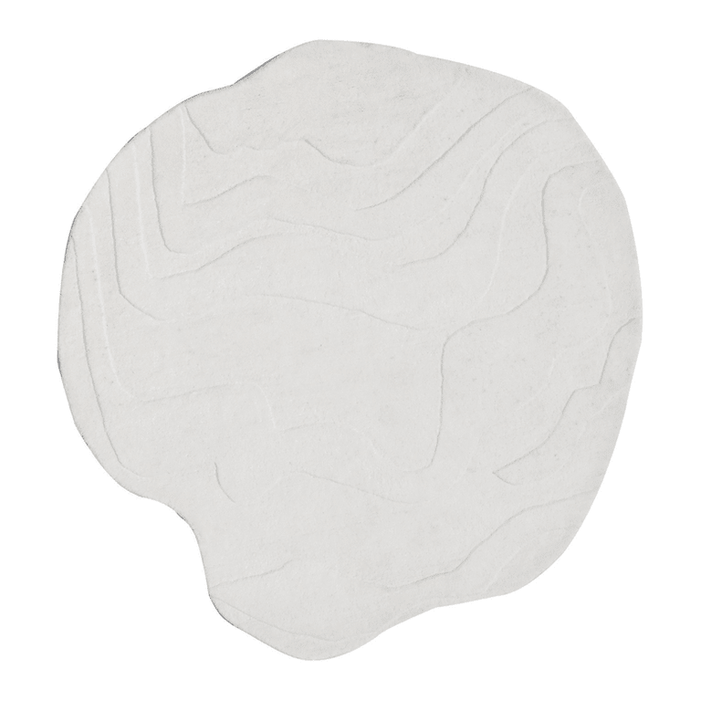 Terrain Round Natural White Handmade Rugrugs