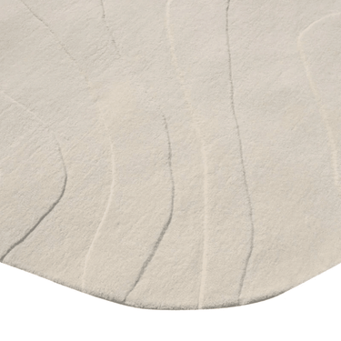 Terrain Round Off White Handmade Rugrugs