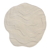 Terrain Round Off White Handmade Rugrugs