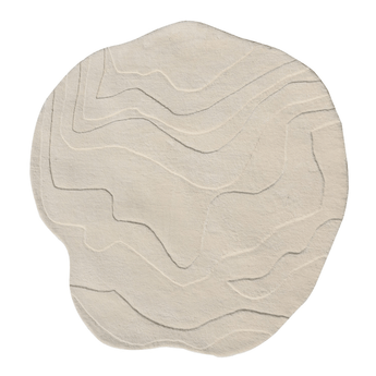 Terrain Round Off White Handmade Rugrugs
