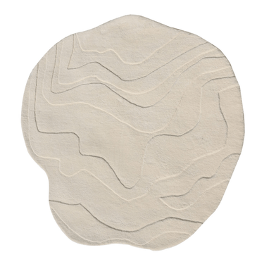 Terrain Round Off White Handmade Rugrugs