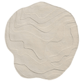 Terrain Round Off White Handmade Rug