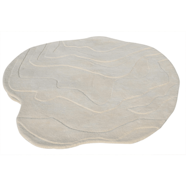 Terrain Round Off White Handmade Rugrugs