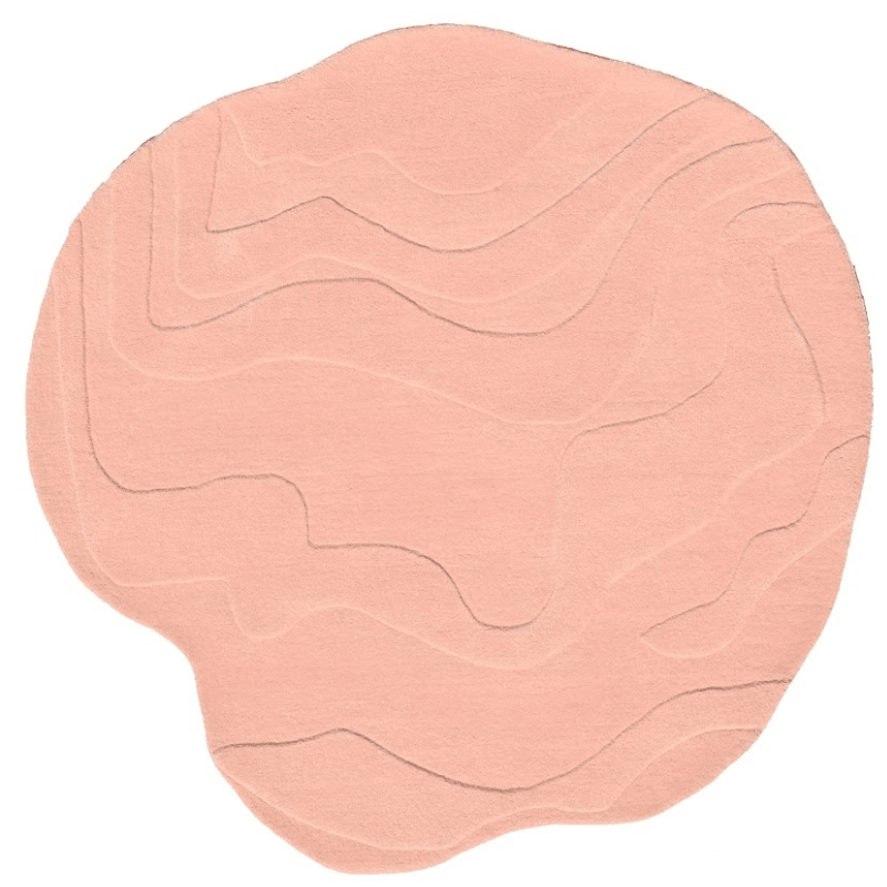 Terrain Round Pink Handmade Rugrugs