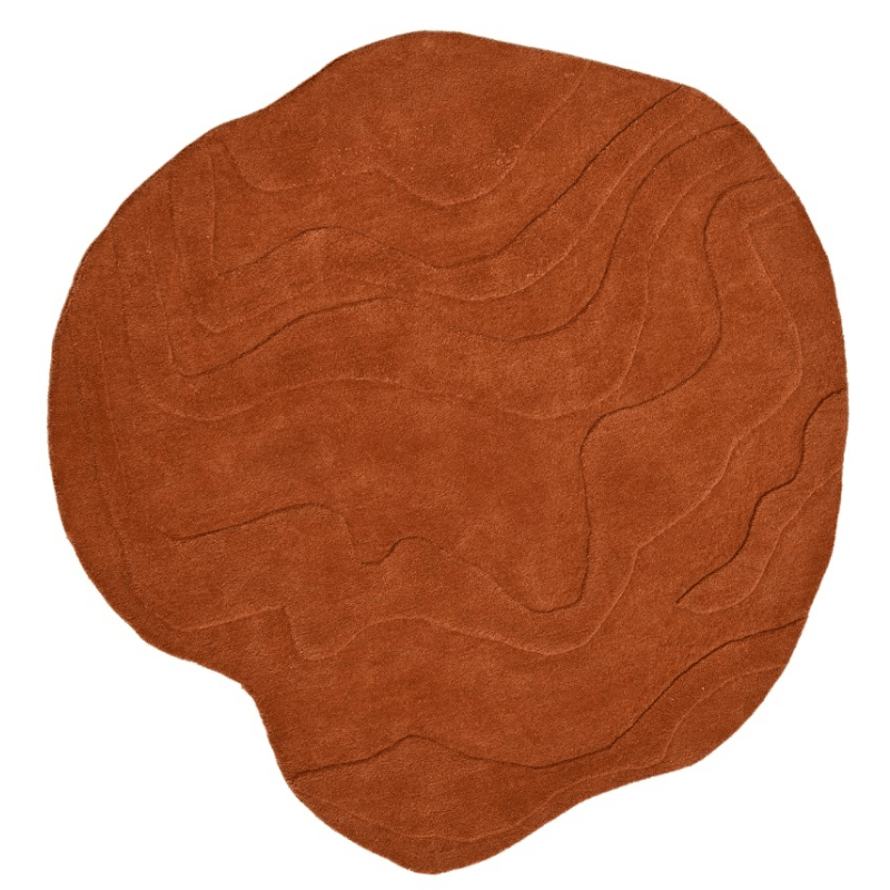 Terrain Round Rust Handmade Rugrugs