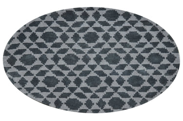 Tessellated Grey Wool Handmade Rug