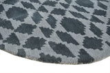 Tessellated Grey Wool Handmade Rug