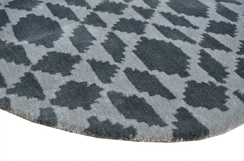 Tessellated Grey Wool Handmade Rug