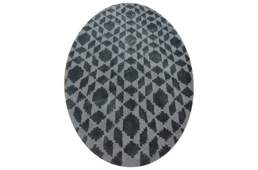 Tessellated Grey Wool Handmade Rug