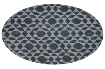 Tessellated Grey Wool Handmade Rug