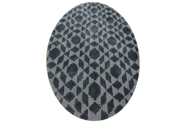Tessellated Grey Wool Handmade Rug