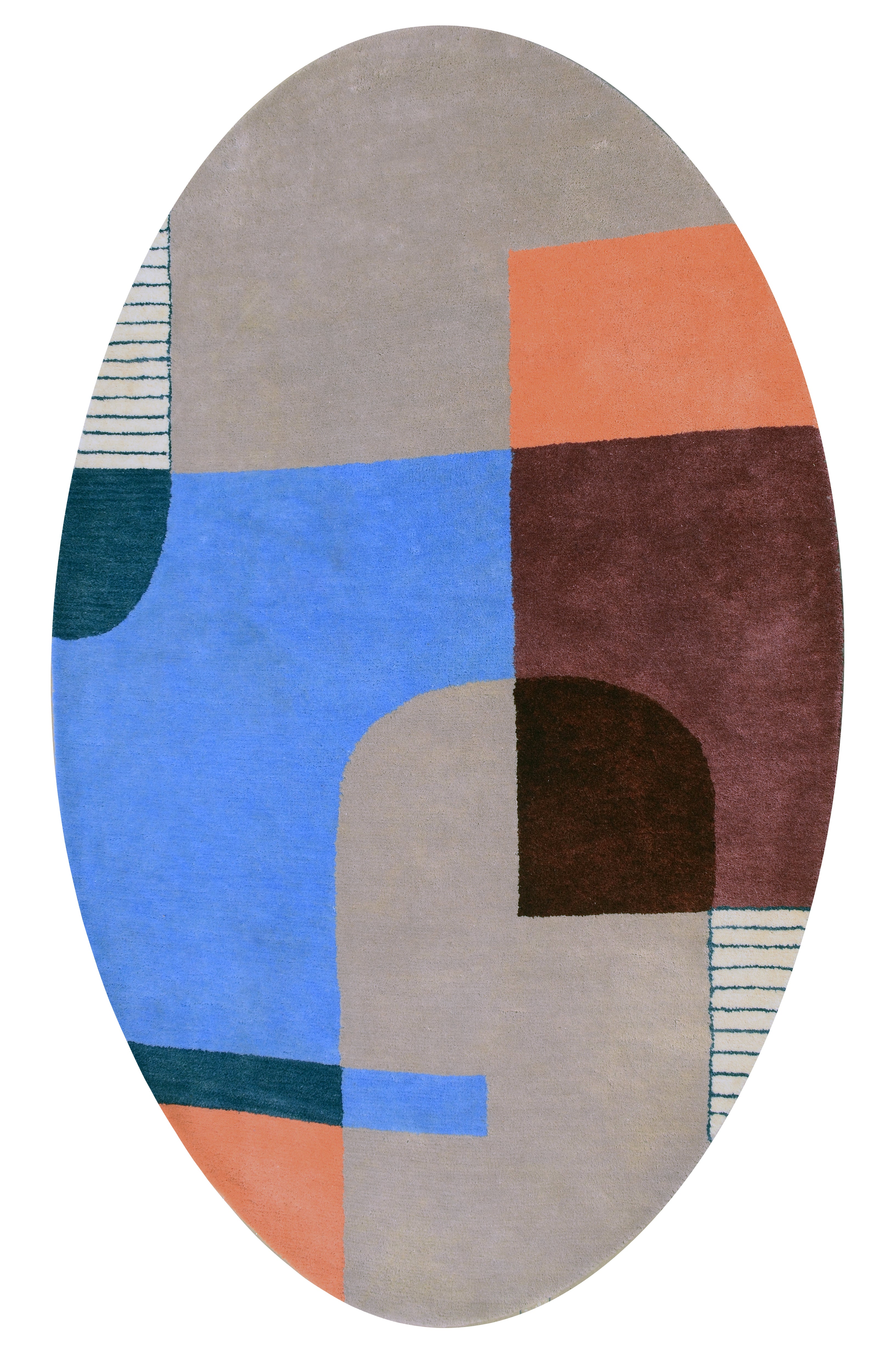 Oval Crush Wool Handmade Rug - The Rugs Story