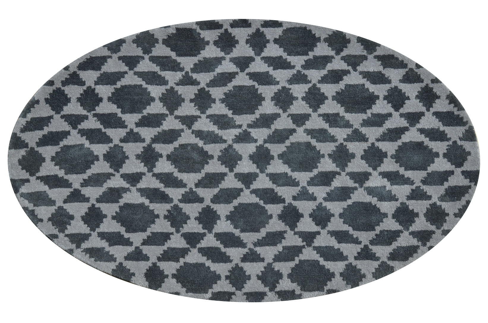 Tessellated Grey Wool Handmade Rug - The Rugs Story