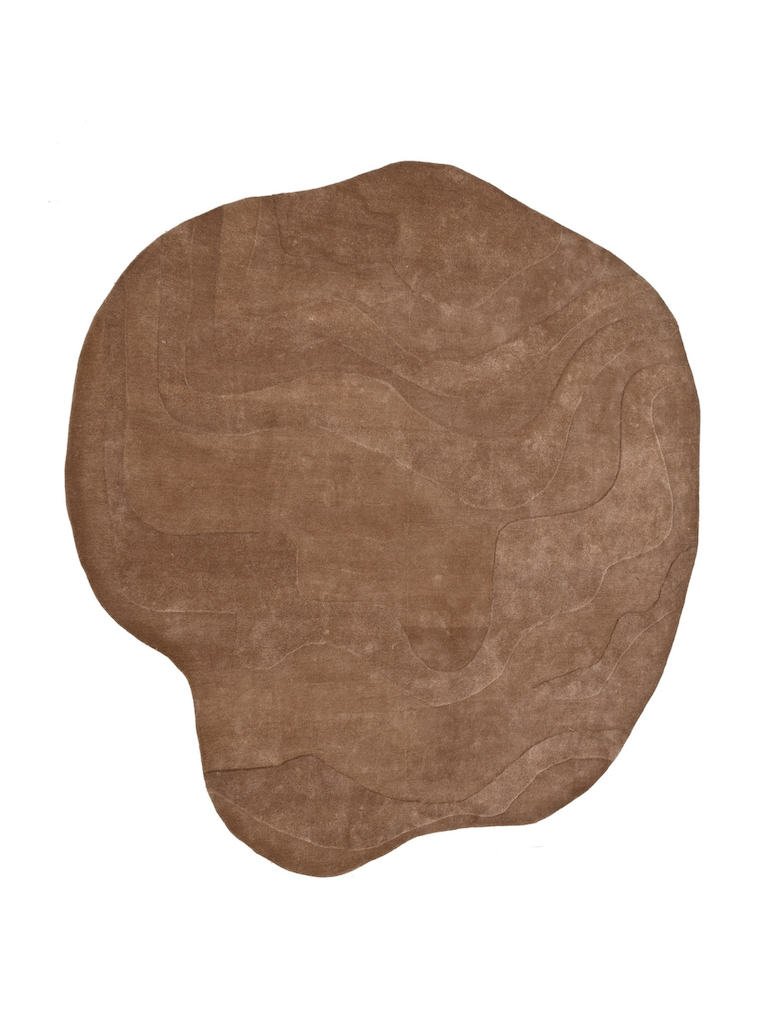 Terrain Round Brown Handmade Rug - The Rugs Story