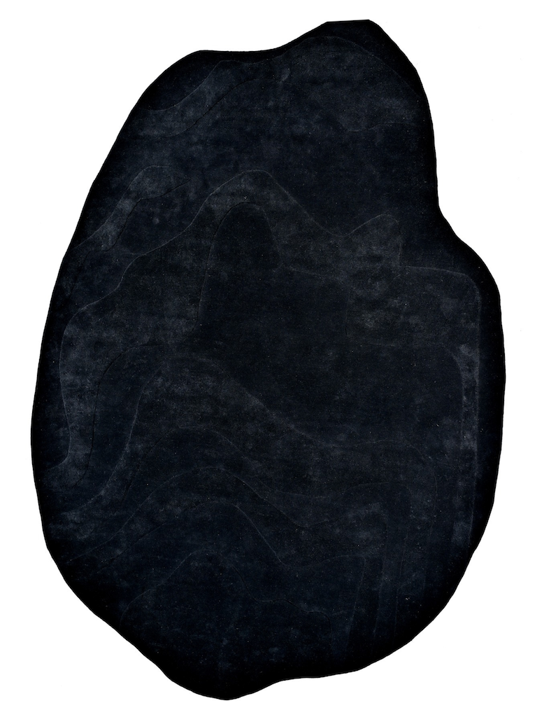 Terrain Black Handmade Rug - The Rugs Story