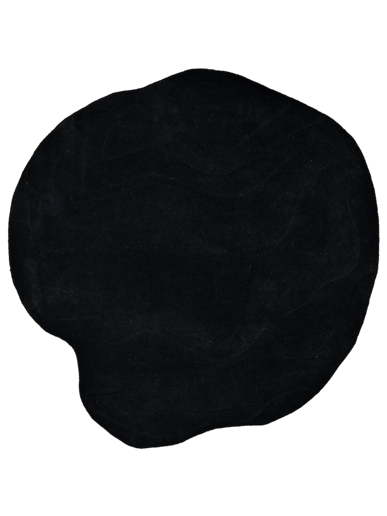Terrain Round Black Handmade Rug - The Rugs Story