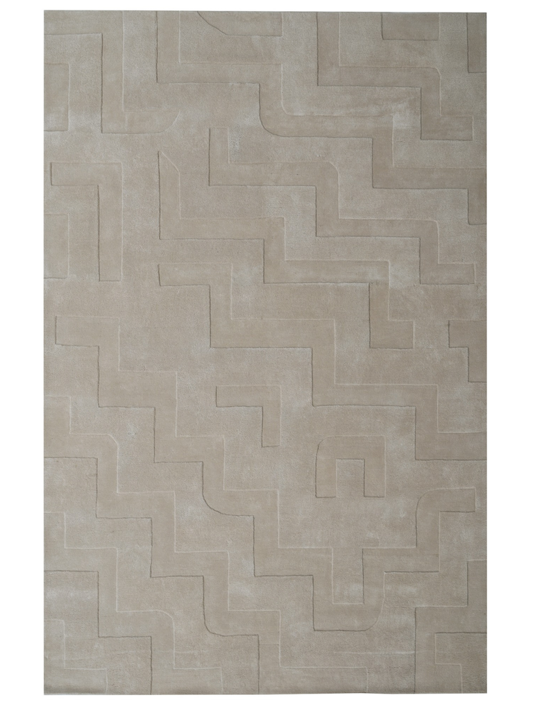 Levels Beige Handmade Rug - The Rugs Story