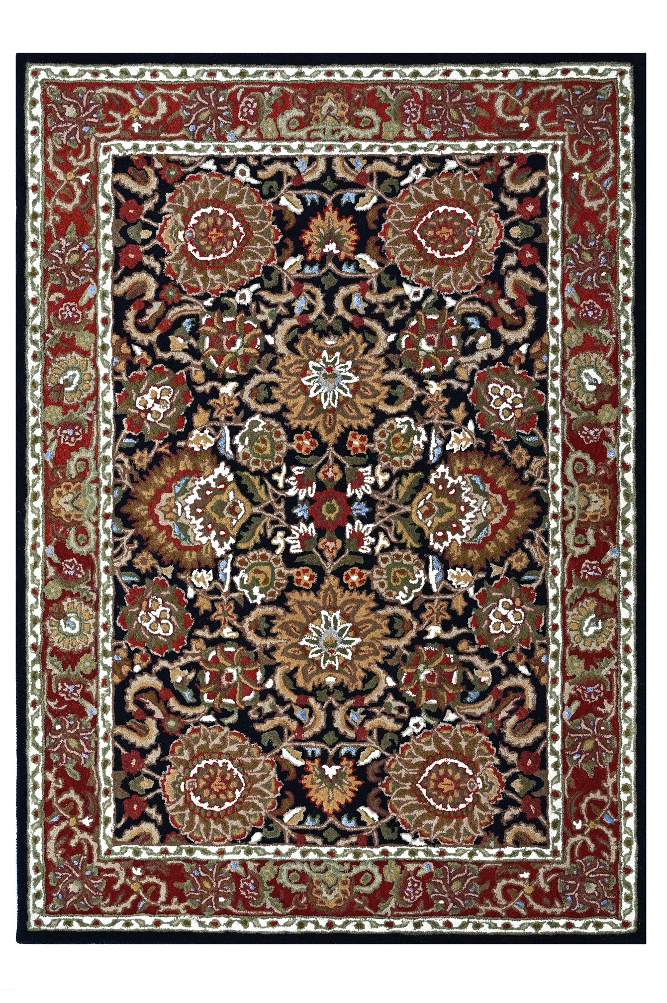 Maahru Wool Viscose Traditional Handmade Rug - The Rugs Story
