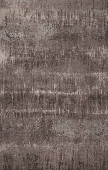 Thunderstorm Brown Wool Viscose Handknotted Rug