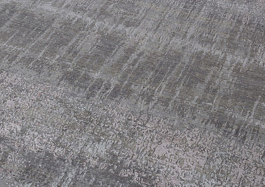 Thunderstorm Grey Wool Viscose Handknotted Rug