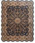 Traditional Blue Wool Handknotted Rug