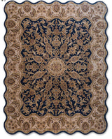 Traditional Blue Wool Handknotted Rug