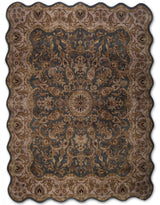 Traditional Green Wool Handknotted Rug