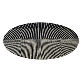 Zarina Round Black White Handmade Rugrugs